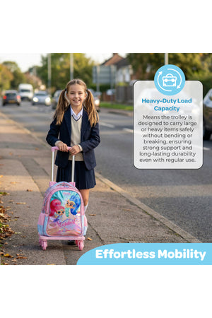 MOON 4-Wheel Trolley for 18 Inch Bags | 360° Spinner Wheels | Foldable Luggage Cart | Heavy Duty Travel Trolley | Smooth Rolling Bag Carrier | Universal Fit
