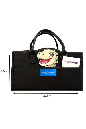 Star Babies Caddy Diaper bag organizer - Black New - Dino Design