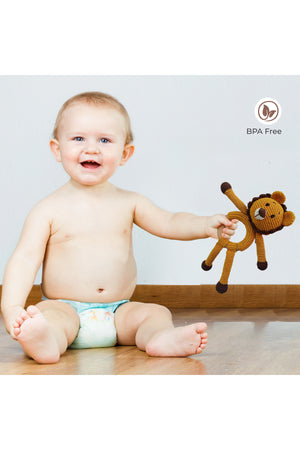 MOON Handcrafted Crochet Toy with Cuddle Ring -Tiger