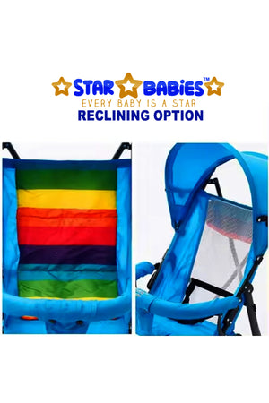 Star Babies - Light Weight Foldable Baby Stroller - Blue