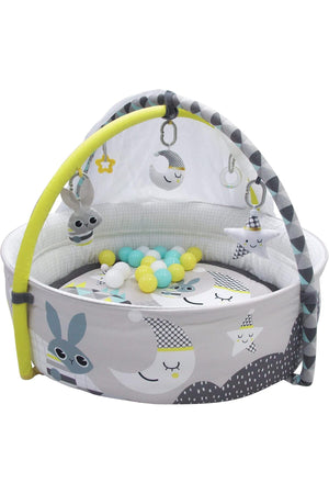 MOON A good night baby pool mat with mosquito net + 20 pcs balls, Om+, Baby playmat & Activity Gym