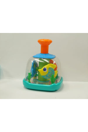 Little Learners Aquarium Push 'N Spin - Interactive Spinning Fish Toy