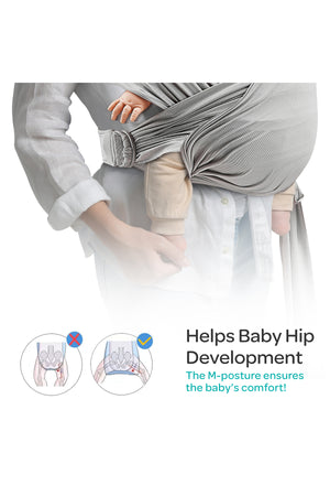 MOON KaryGo Baby Sling Carrier-Mid Grey