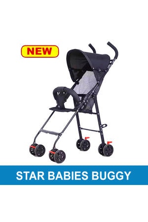 Star Babies - Light Weight Foldable Baby Stroller - Black