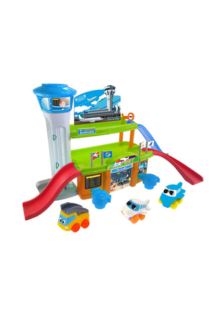 Little Learners Airport Playset - Realistic Pretend Play Toy with Vehicles