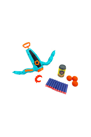 Galaxy 2-in-1 Bow and Arrow Launcher Toy Set for Kids, Shooting Game with Soft Foam Darts, Target Balls and Cans, Outdoor Sport Play Set for Boys and Girls Age 3+