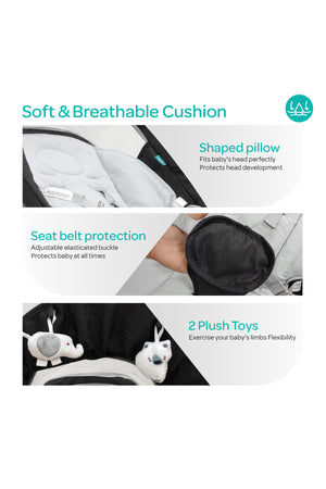 MOON Koze Baby Swing, Holds upto 9kg. Gentle Swaying Motion -Black