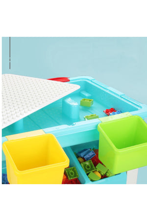 Kikibebe 69-Piece Building Block Table – Multicolor