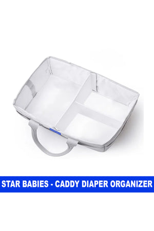 Star Babies - Caddy Organizer Diaper Big & Bibs 10pcs & Towel 3pcs - Grey New