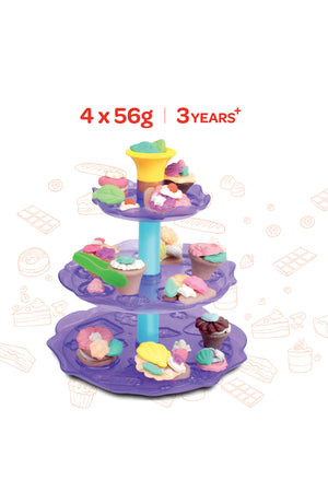 MOON Kid's Dough Cupcake Tower. 4 x 50g dough pot.