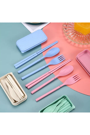 Star Babies Organic Mini Fork, Spoon & Chopstick Set - 3 Pcs