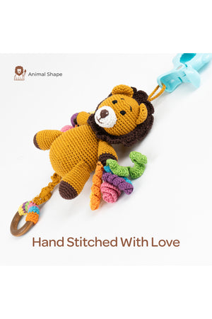 MOON Handcrafted Crochet Toy with Ring & Clip Hanger-Tiger