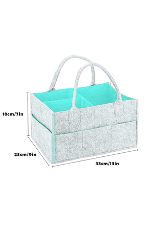 Star Babies - Waterproof Tote Baby Diaper Bags With Caddy Diaper Bag - Grey/Green - Pack Of 2