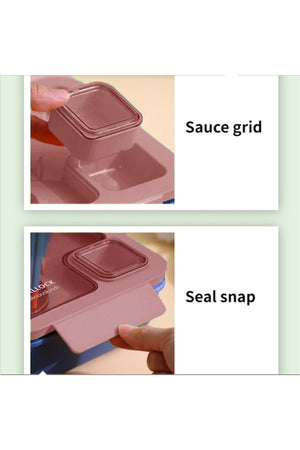 Star Babies - Lunch Box With 2 Compartments, Spoon And Fork - Pink - 1100ml