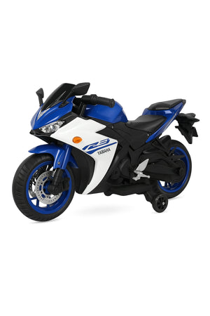 Urban Tots-R3 Kids Toy Bike Rechargeable Battery Operated Ride-On With Single 12000 Rpm Motor-white and Blue