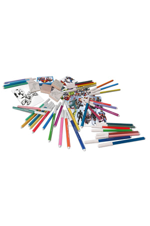 Marvel Avengers Giant Art Set for Kids – 86x54cm Case with 60 Felt Pens, 10 Pencil Crayons, 10 Wax Crayons, 6 Stamps, Ink Pad, Coloring Book, Notebook & 30 Stickers
