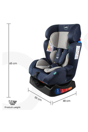 MOON Sumo Baby/Infant Car seat suitable from Birth to 6 Years-(Group (0,1,2) (0-25 Kg), Navy Blue