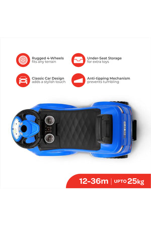 MOON Zippy Ride on Sports Car for Boys and Girls, 12-36 Months – Blue
