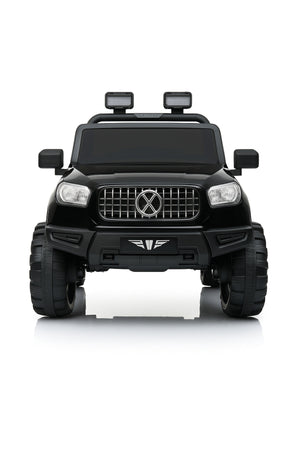 Urban Tots Off-Road Ride-On Jeep for Kids – 12V Battery Operated Electric Car with Dual Motor, LED Lights, Music, and Parental Remote Control – BLACK