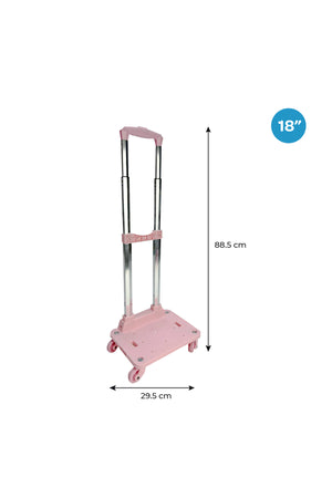 MOON 4-Wheel Trolley for 18 Inch Bags | 360° Spinner Wheels | Foldable Luggage Cart | Heavy Duty Travel Trolley | Smooth Rolling Bag Carrier | Universal Fit
