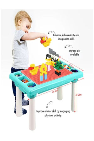 StarMarz 300-Piece Multi-Functional Toy Block Table – Multicolor
