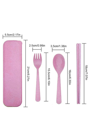 Star Babies Organic Fork, Spoon & Chopstick Set - 3 Pcs
