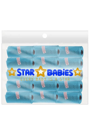 Star Babies - Scented Nappy Bag Pack of 15/225 Bags - Blue