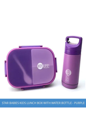 Star Babies - Kids Lunch Box With Water Bottle - Purple