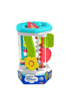 Fun N Roll Flower Activity Toy for Babies - Spinning Knobs, 8 Activities, Hand-Eye Coordination, Visual Stimulation