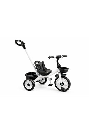 StarMarz Kids Tricycle with Push Handle | Toddler Ride-On Bike with Safety Seat, Backrest & Storage Basket | Baby Trike for Boys & Girls (1–4 Years) - White