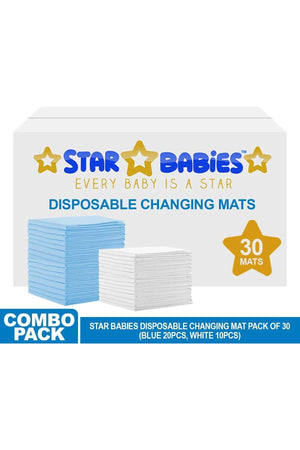Star Babies Disposable Changing Mats - 30 Pc