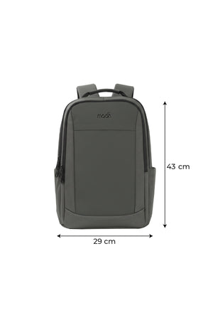MOON School Backpack, Lightweight Backpack with Laptop Compartment- Grey