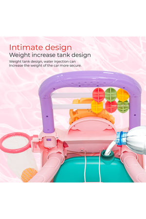 MOON Baby Push Activity Walker with Weight Increase Tank Design for Perfect Balance-Pink