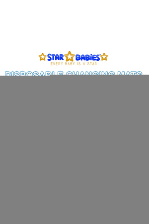 Star Babies Disposable Changing Mats Pack of 50 - Lavender/Yellow