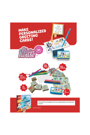 Multiprint Stitch Greeting Card Maker Set – 30 Stickers, 20 Greeting Cards, Stamp Pad, 5 Stampers & 10 Markers – 100% Made in Italy