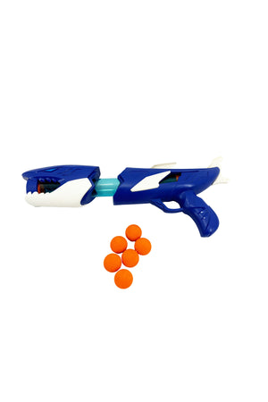Galaxy Shark Popper Catapult Gun for Kids, Shark-Themed Ball Shooter with Soft Foam Balls, Long Range Shooting Toy Up to 25 Feet, Outdoor Action Play Set for Boys and Girls Age 6+