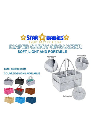 Star Babies - Caddy Diaper Bag W/ Powder Puff - Assorted