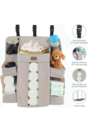 MOON Baby Crib Orgnizer- Beige