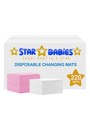 Star Babies - Disposable Changing mats (45x60cm) Large, Pack of 220 Assorted