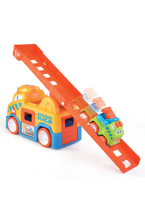 Little Learners Vroom Vroom Crane Truck - Flashing Lights & Sounds, Extendable Ladder, Assorted 12M+