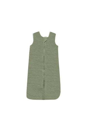 MOON Organic Crinkle Muslin Sleep sack 1 Tog (6-12 Months )-Green