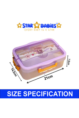 Star Babies - Lunch Box With 4 Compartment - Purple