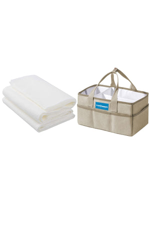 Star Babies - Caddy Diaper Bag Organizer & Disposable Towel 3pcs - Khaki