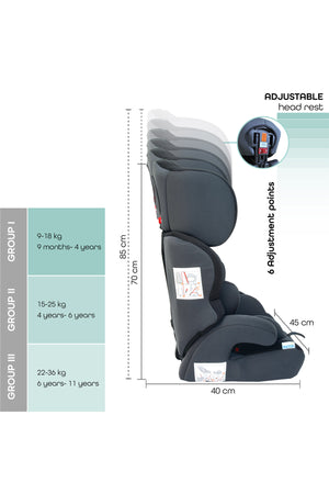 MOON Tolo - Car seat (Group 1,2,3)-Black