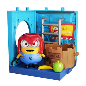 Blokees PreCOOL Minions Bob The Fruit Keeper Model Kit – Buildable Collectible Action Figure Playset with Fresh Fruit Barrel Accessories, STEM Construction Toy for Kids 4+