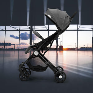 Asalvo Kubic 2 Travel Stroller Grey, Lightweight, One-Hand Fold, 0-4Y
