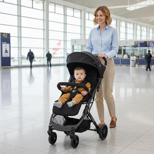 Asalvo Kubic 2 Travel Stroller Black, Lightweight, One-Hand Fold, 0-4Y