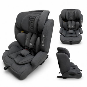 Asalvo Route Fix Convertible Car Seat, Group 1/2/3 (9-36kg), Isofix + Top Tether, Grey