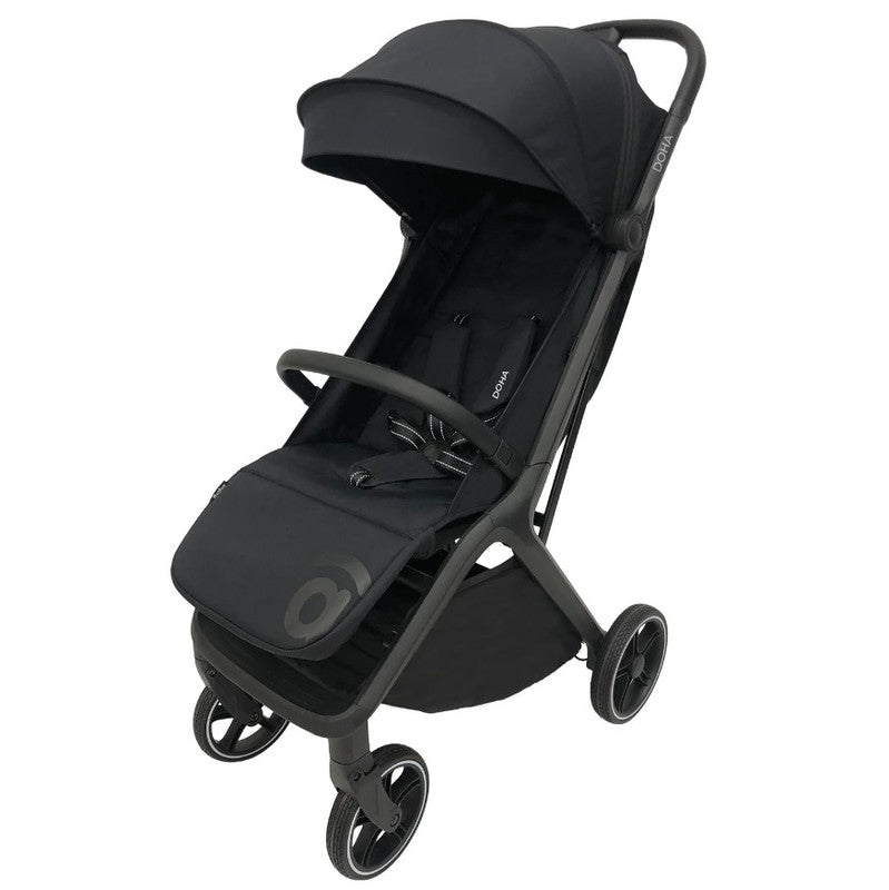 Asalvo Doha Stroller Black, One-click Fold, Lightweight & Compact - 0-4 years