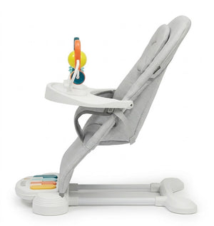 Asalvo Baby Bouncer Hawaii Grey, Ligthweight, Compact Fold with Toys - 0-6 months